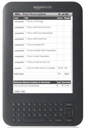 KMxMobile Course Navigator on the Amazon Kindle